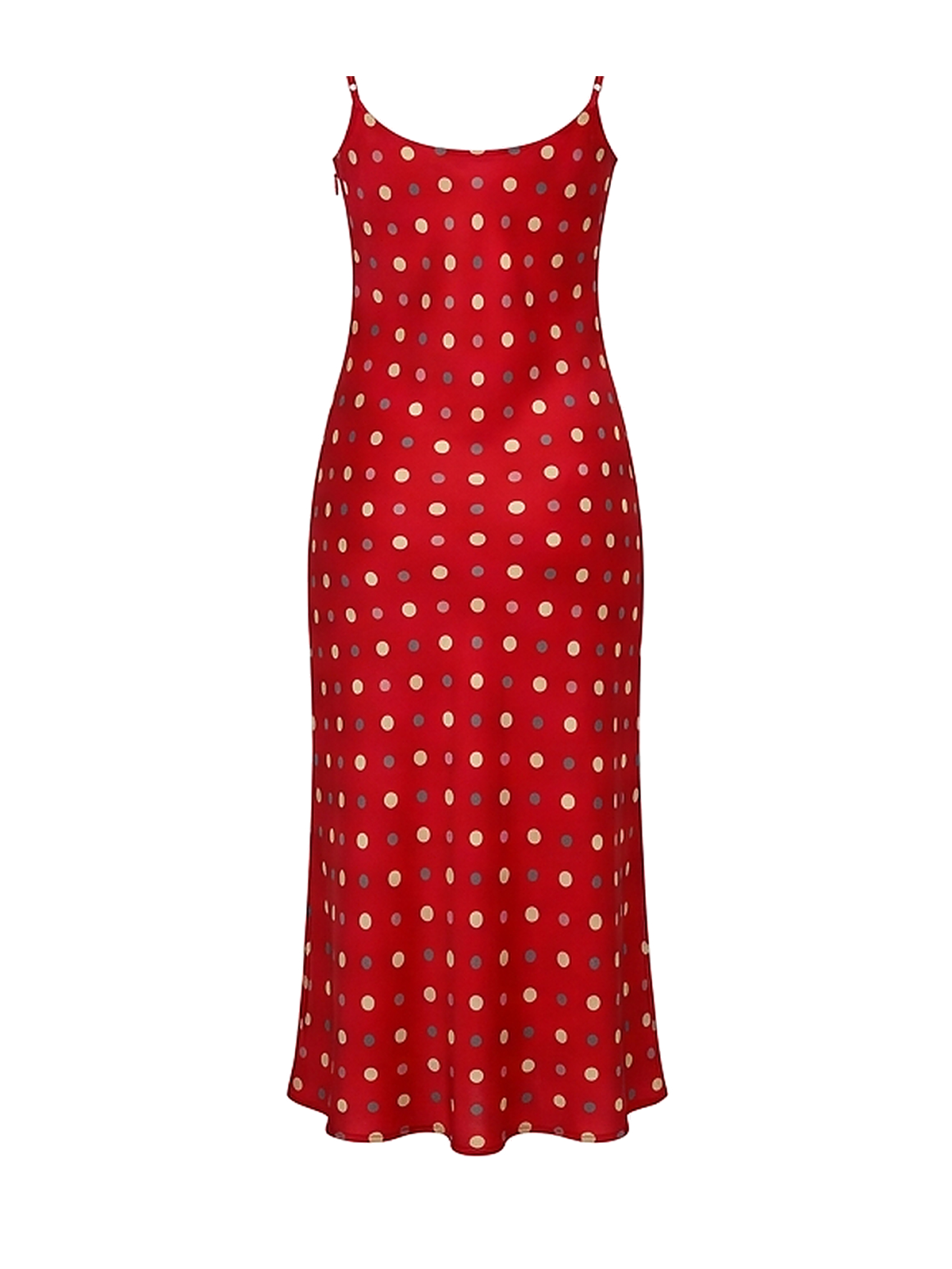 Zyliachic Charmeuse Cowl Neck Slip Dress for the Modern Office - Red Back